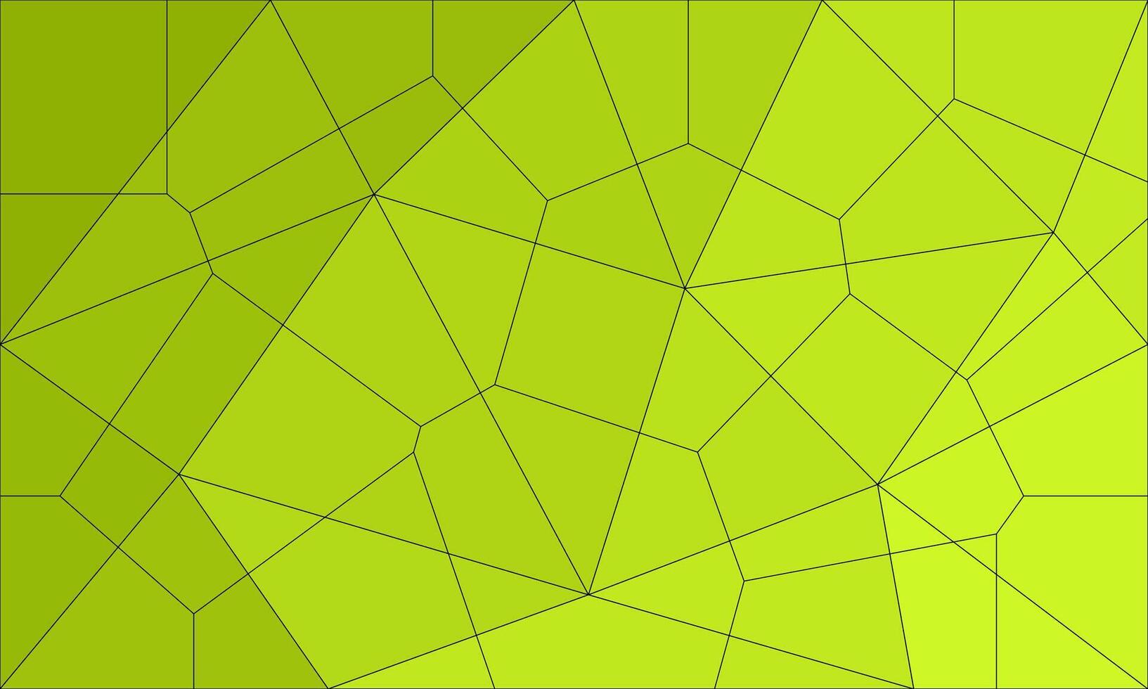 Abstract polygon triangle pattern structure line background with yellow green gradient. Mosaic art concept vector