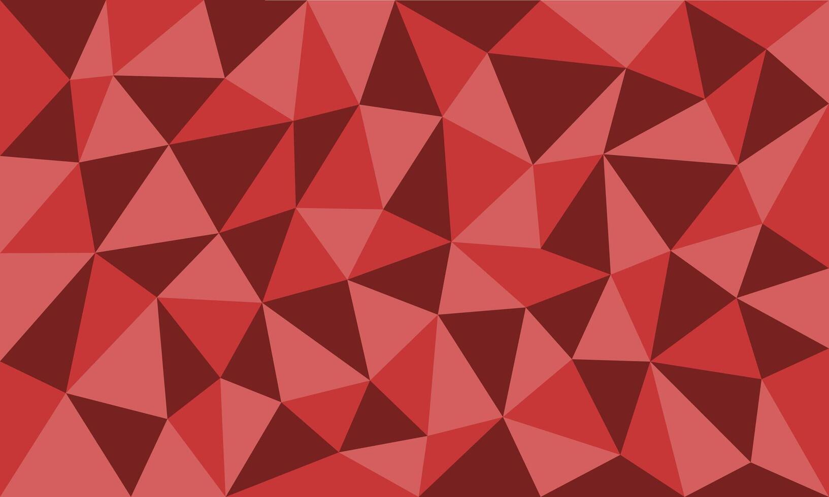abstract irregular polygon background in red color. triangle pattern design vector