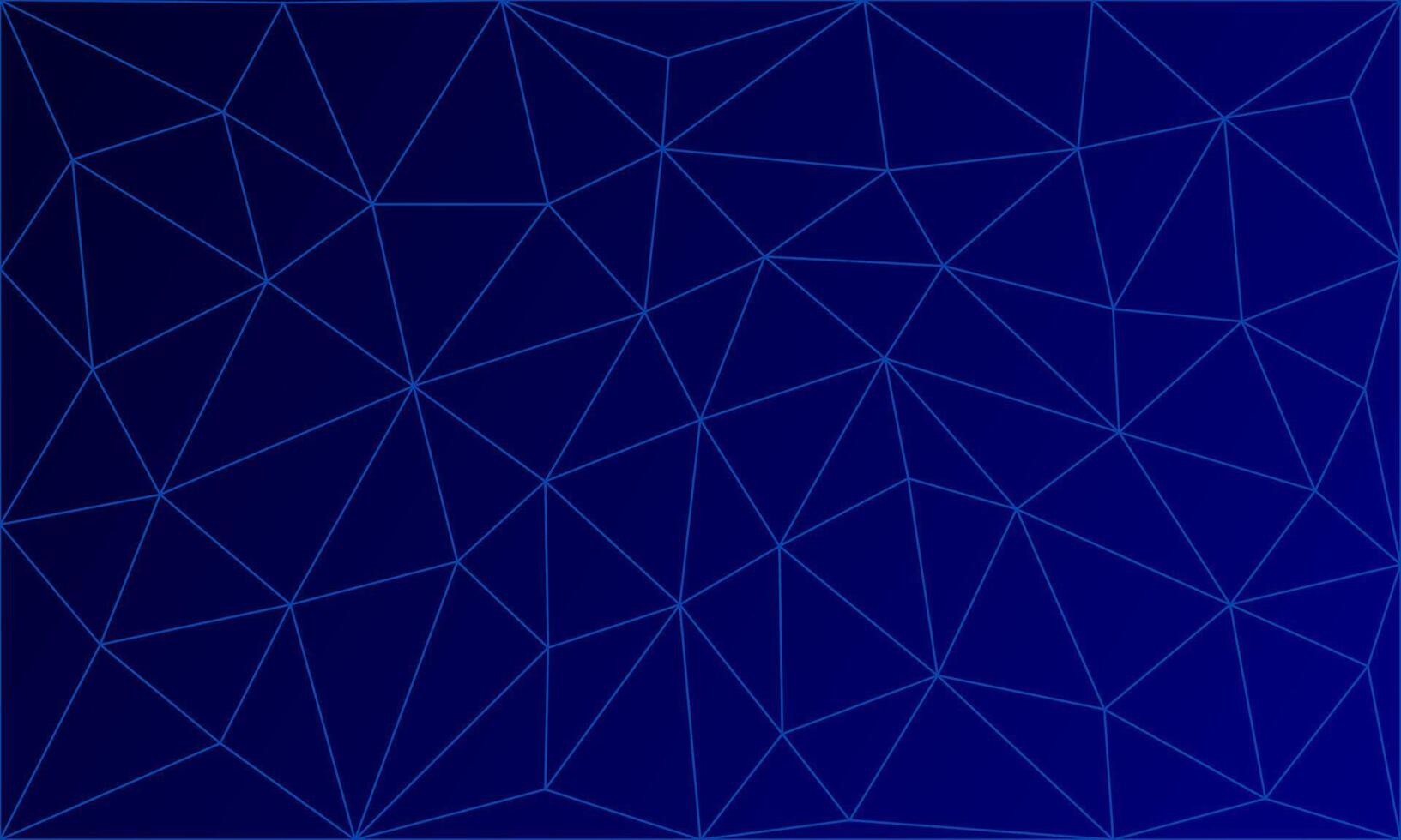 Elegant abstract geometric triangular low poly background design. Gradient on dark blue color vector