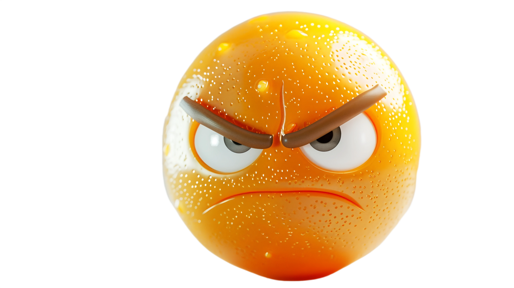 Angry emoji face, portraying frustration and anger with intense expression and World Emoji Day png