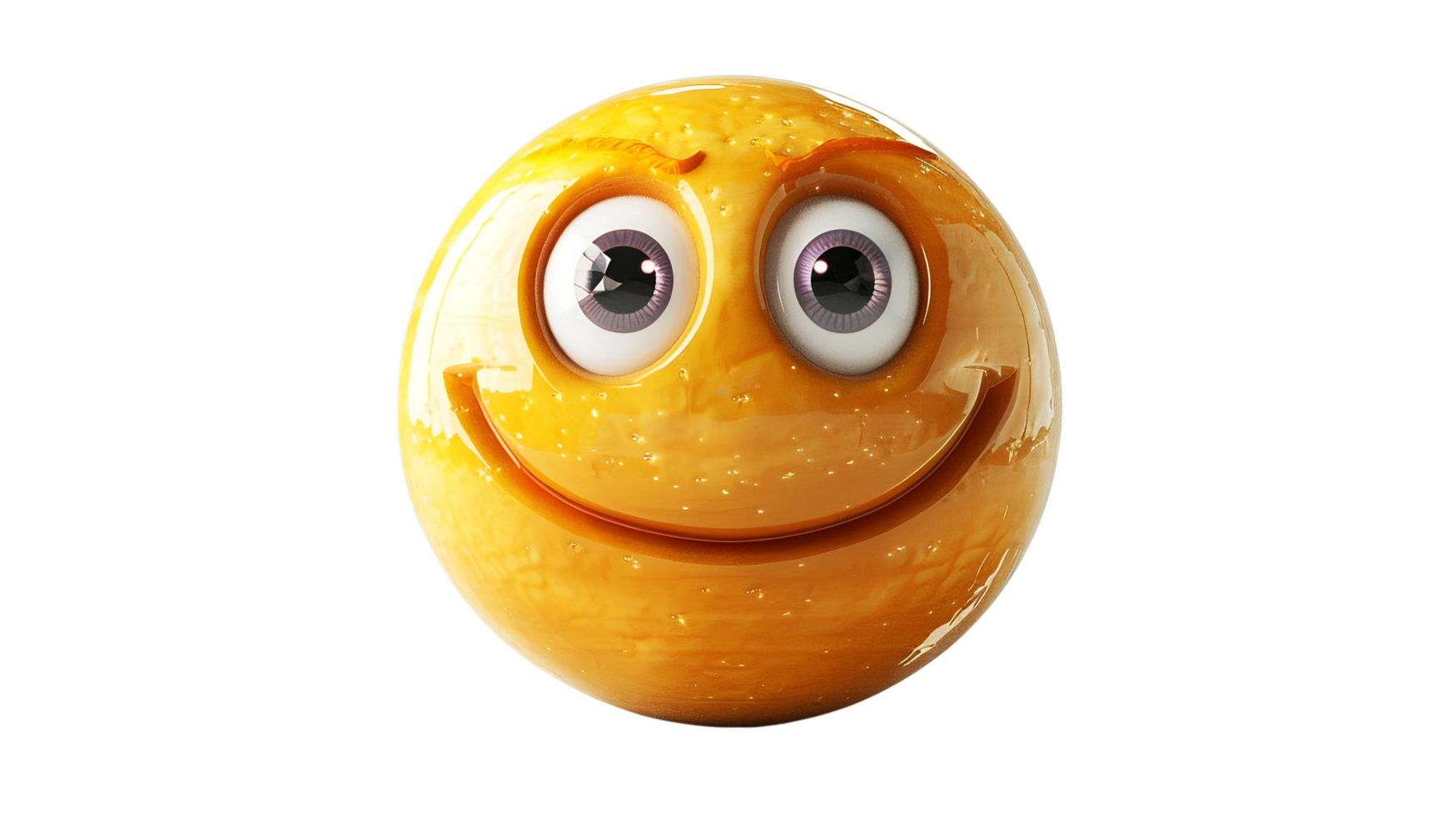 Cheerful emoji face with a gentle smile, representing friendliness and warmth in digital interactions png