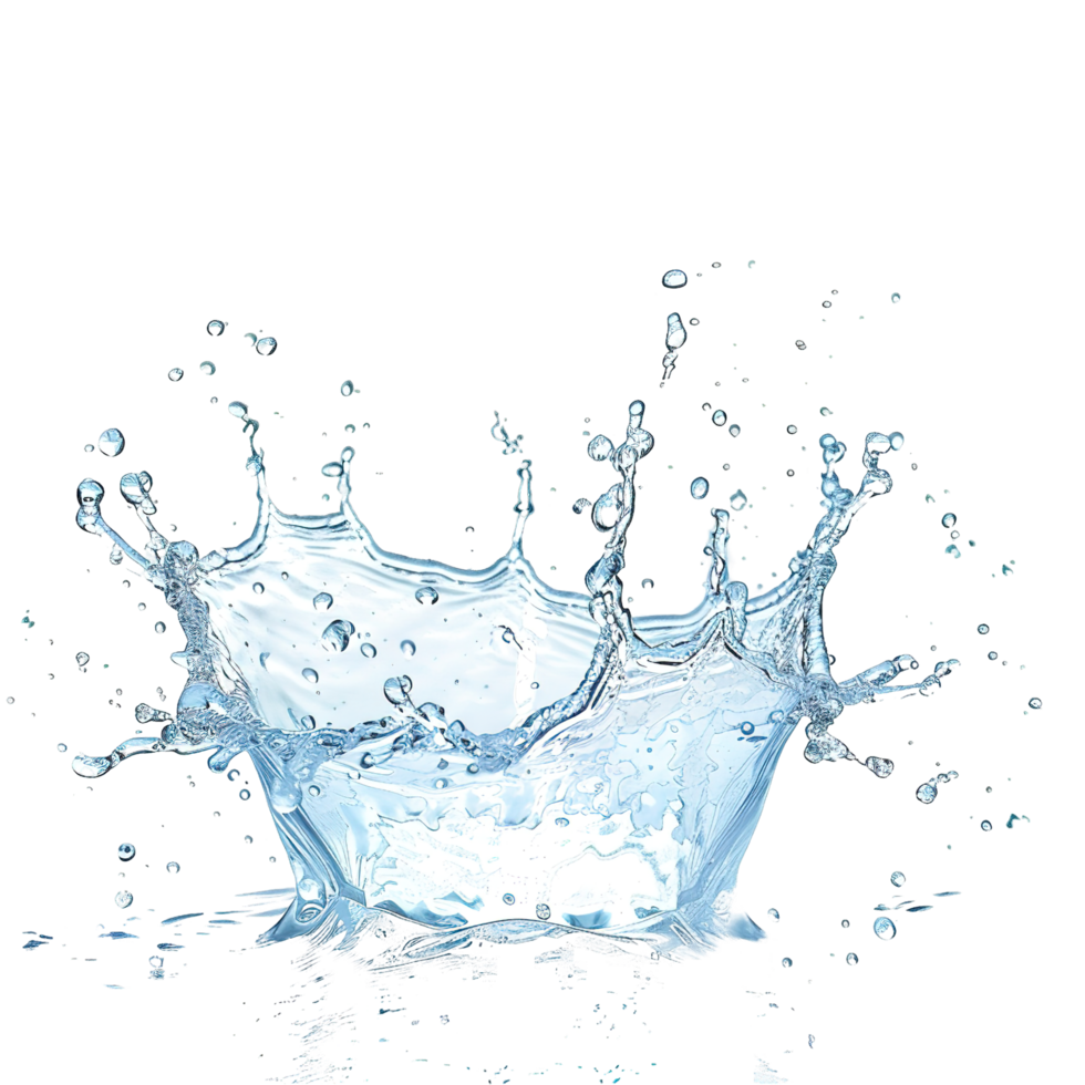 Water splash on transparent background png