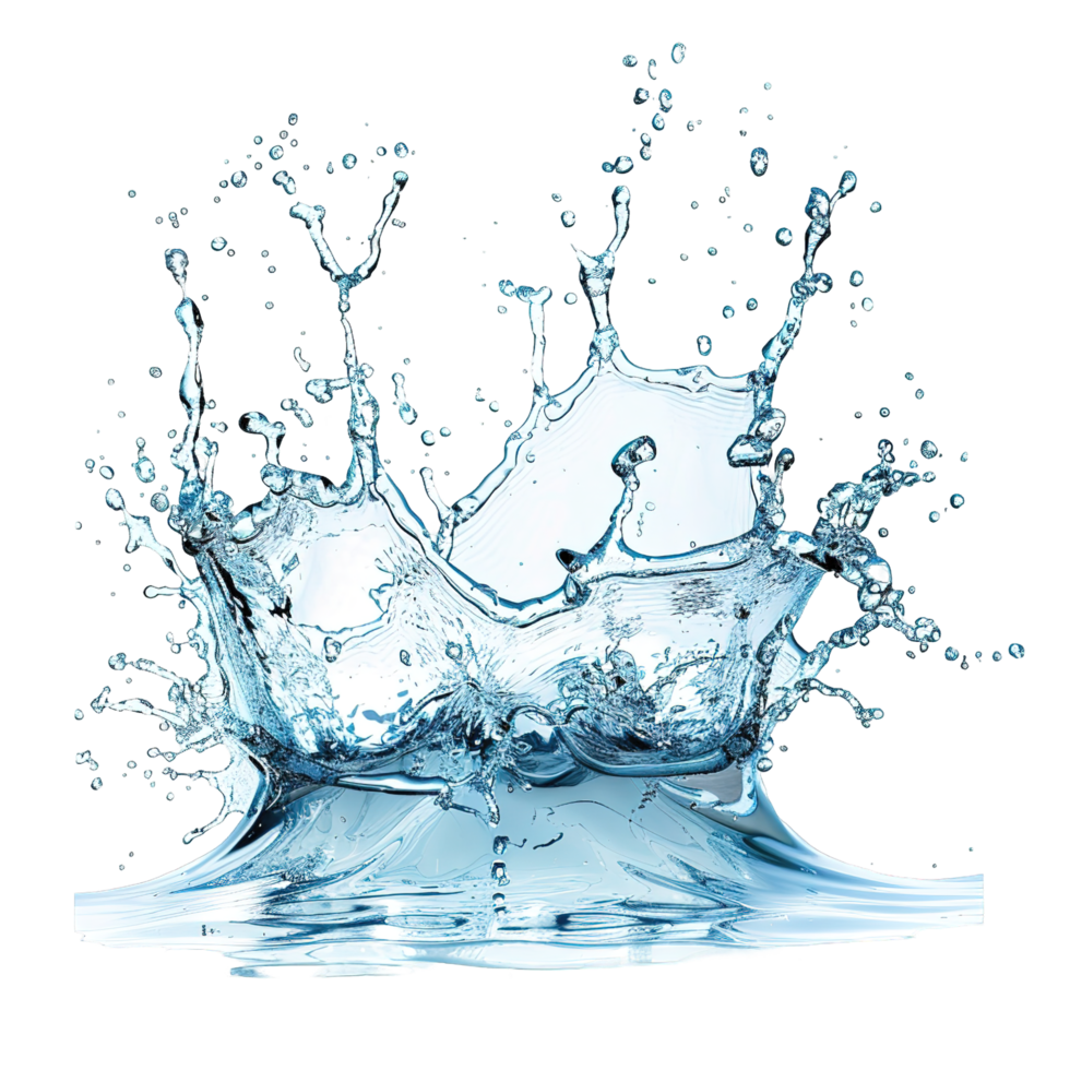 Water splash on transparent background png