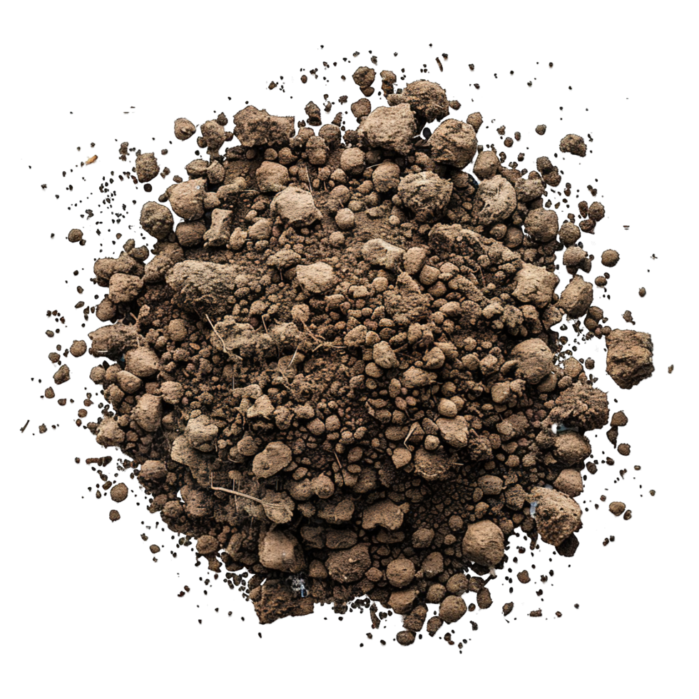 Pile of soil scattered png