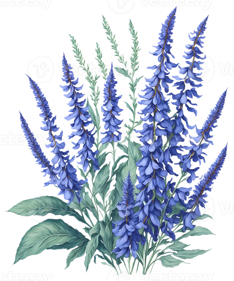 Beautiful flower bouquet in watercolor style on a transparent background png