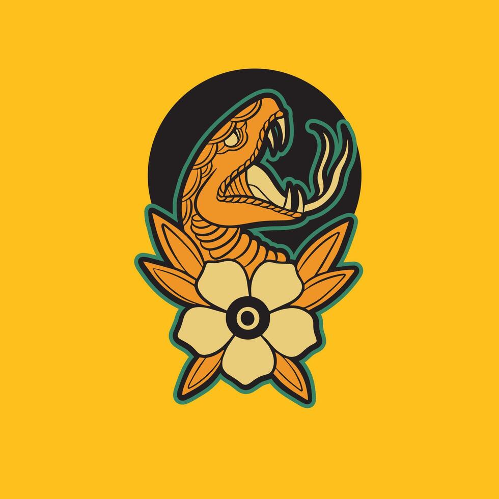 snake head symbol illustration vector