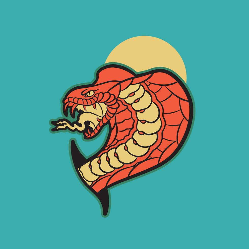 snake head symbol illustration vector