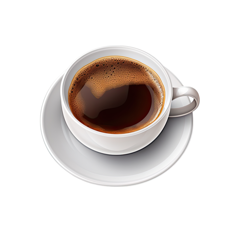 Cup of coffee without background, transparent . png