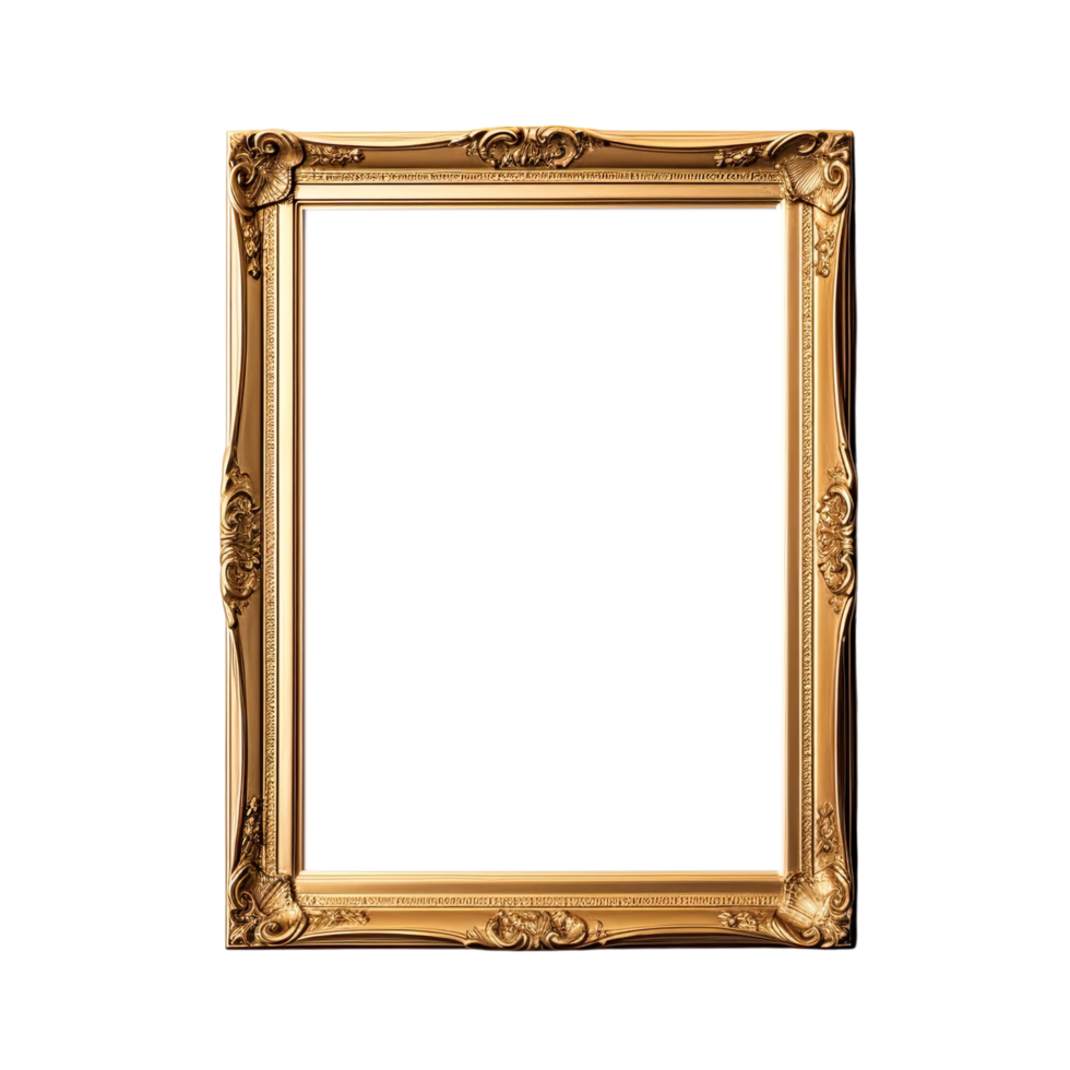 Photo frame empty isolated on transparent background, without background . png