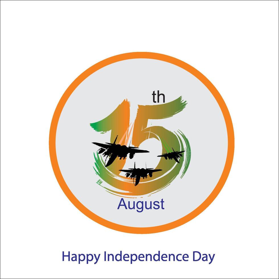 Happy Independence Day of India, wavy Indian flag, tricolour with Famous monument, background 15th August vector