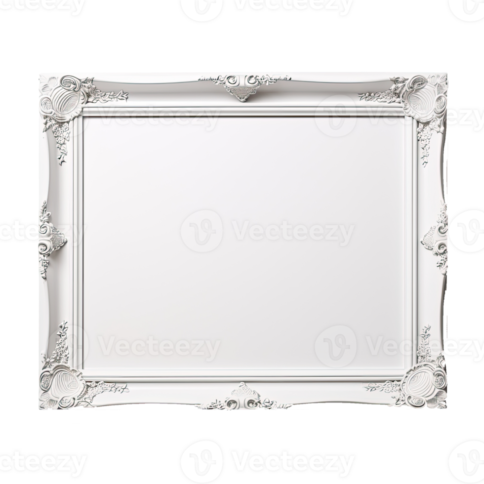 Photo frame empty isolated on transparent background, without background . png