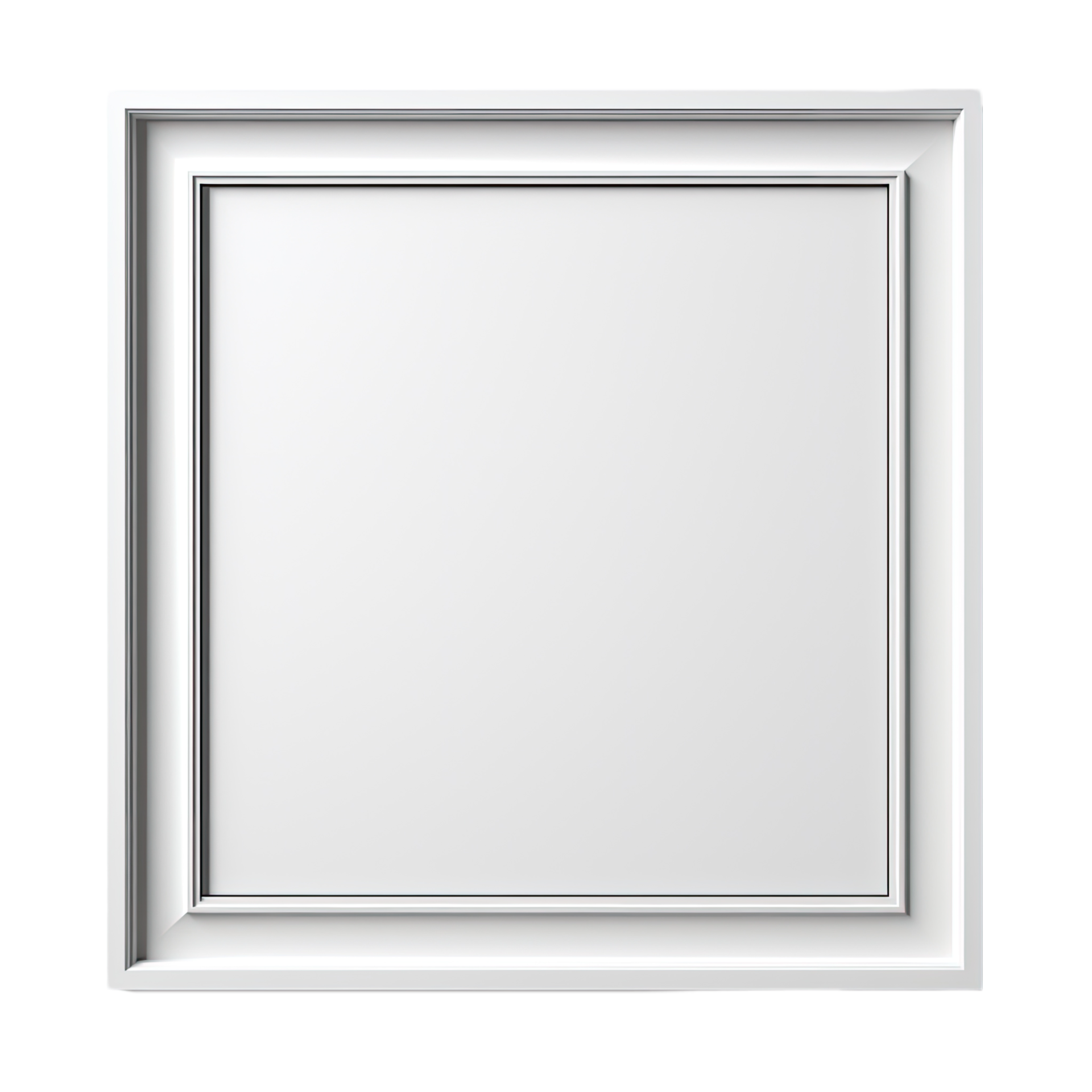 Photo frame empty isolated on transparent background, without
