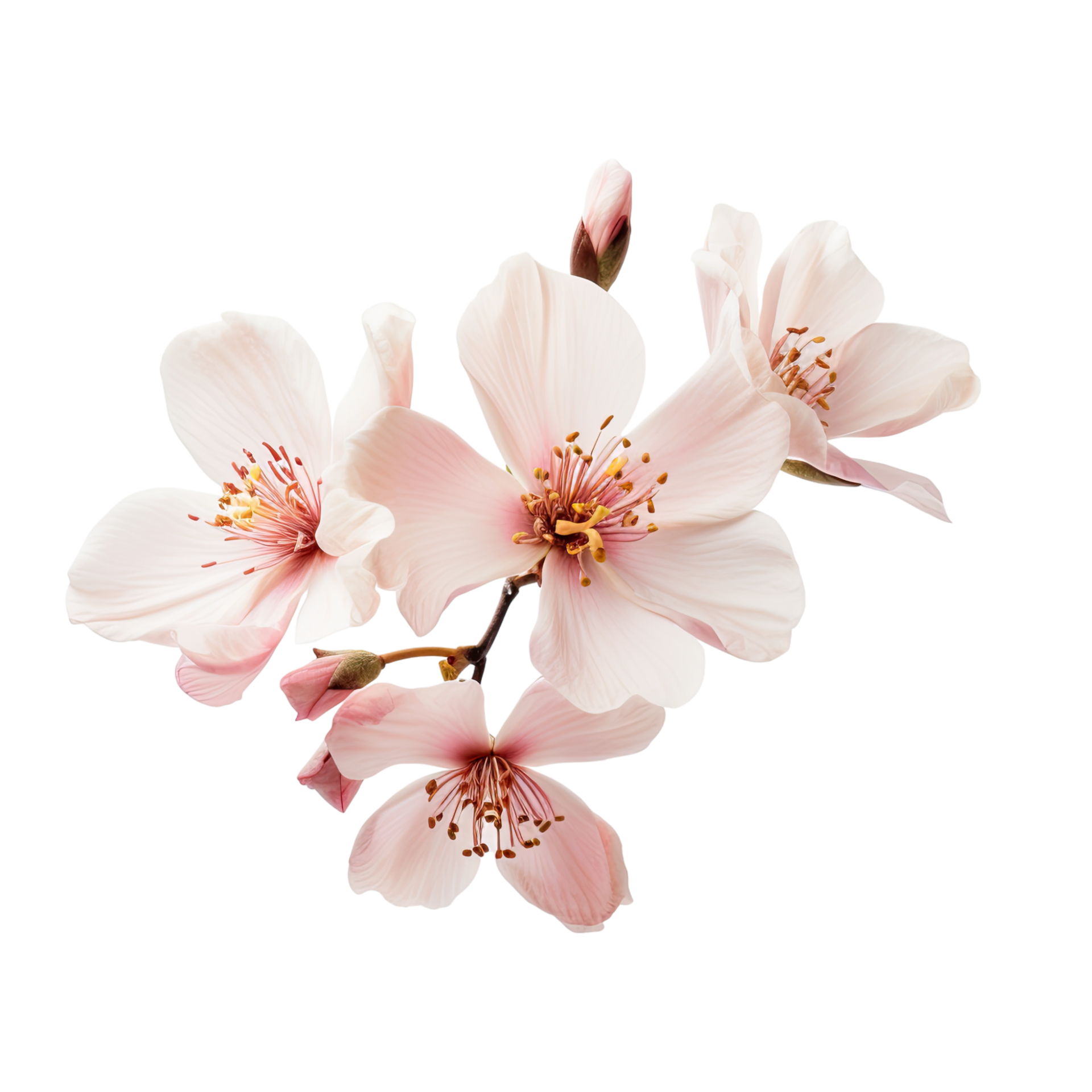 one flower isolated on transparent background, without background