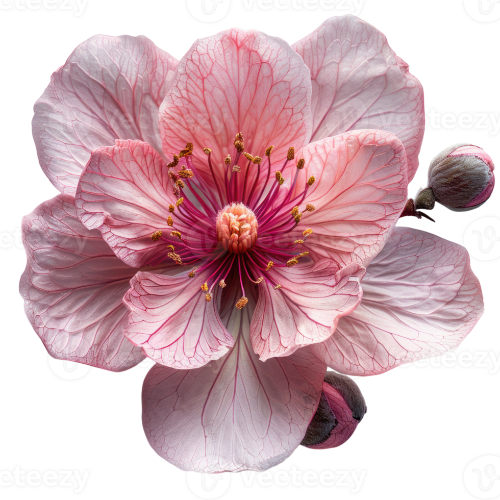 one flower isolated on transparent background, without background . png