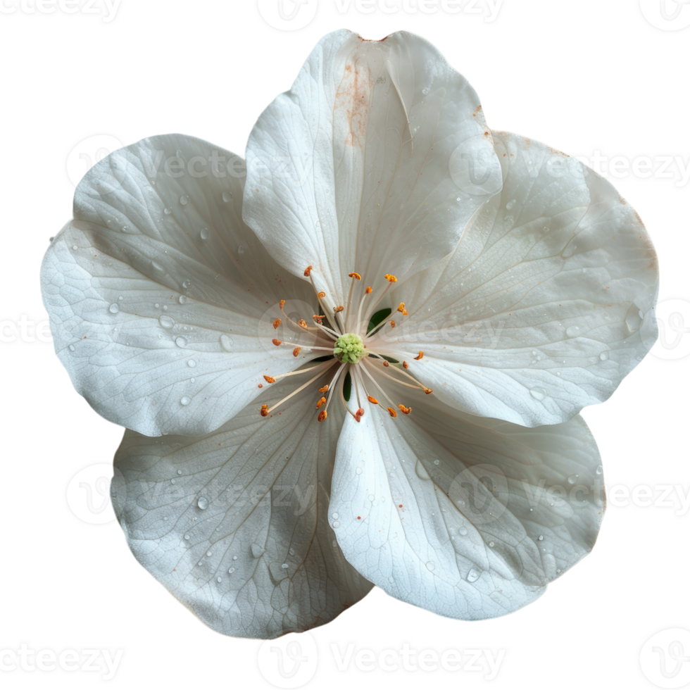 one flower isolated on transparent background, without background . png