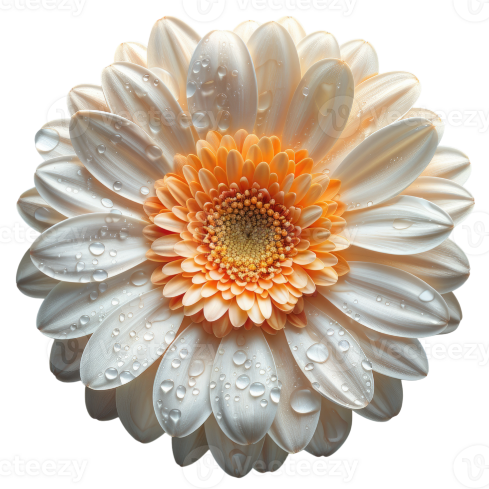 one flower isolated on transparent background, without background . png