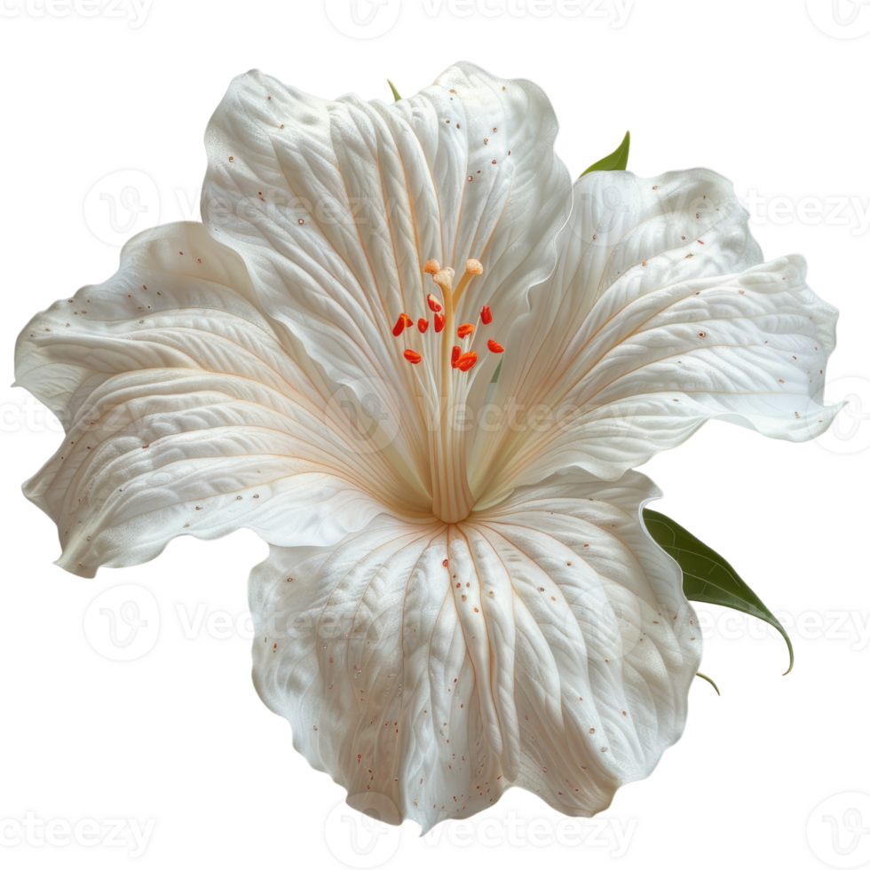 one flower isolated on transparent background, without background