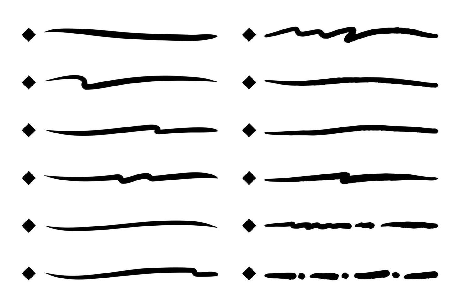 Collection of isolated outline to do lists. vector
