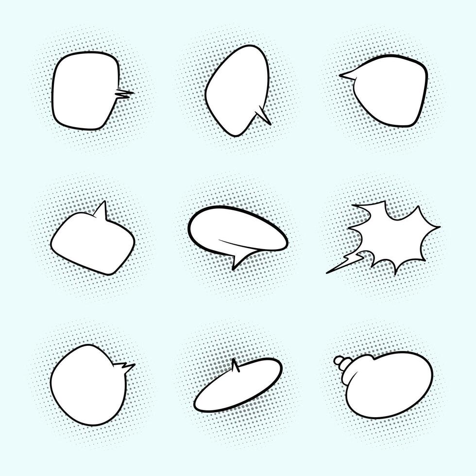 Comic bubbles for design purposes vector