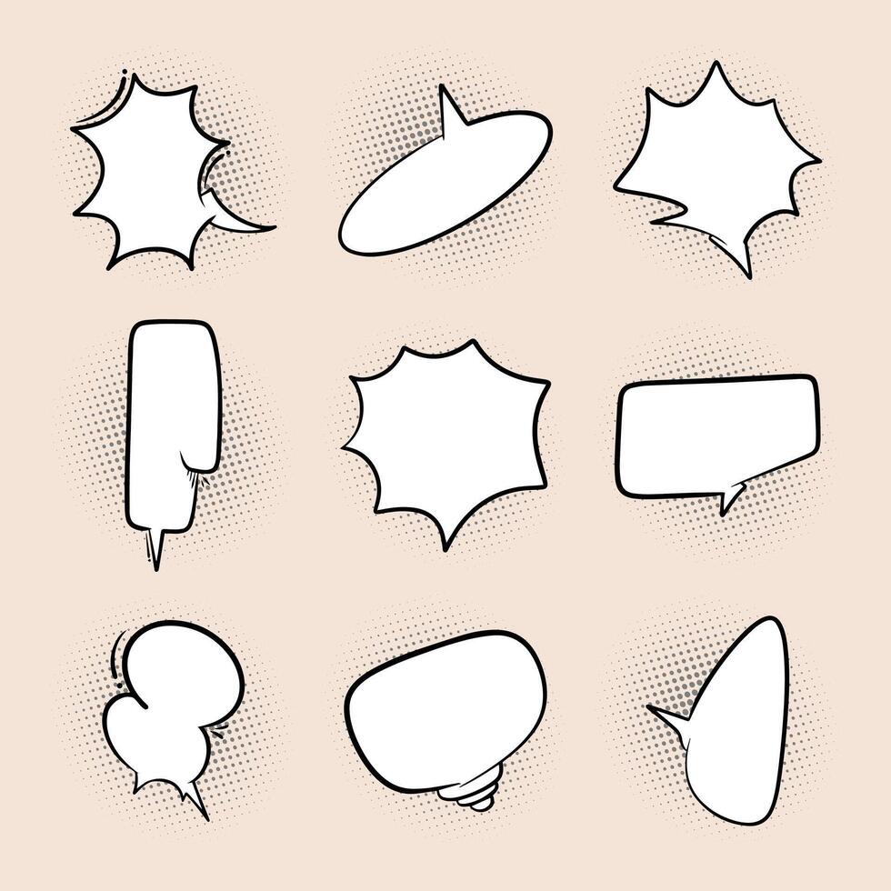 Comic bubbles for design purposes vector