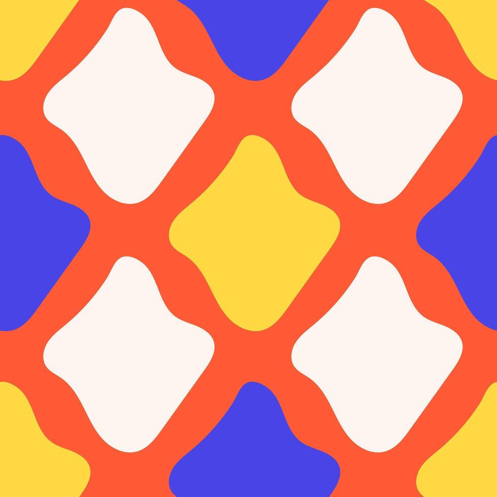 Distorted Rhombus Abstract Seamless Pattern vector