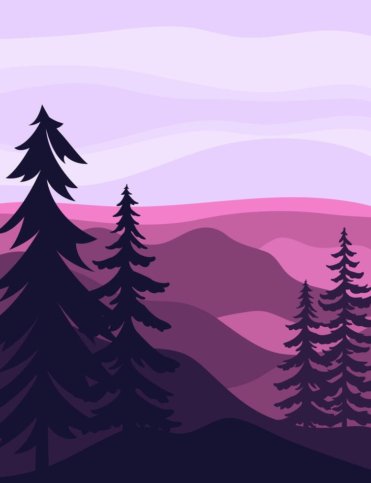 landscape background.wall art . Foliage line art drawing with abstract shape vector