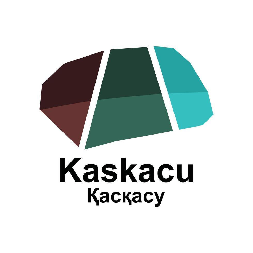 Map of Kaskacu City. map of the Kazakhstan Country. illustration design template vector