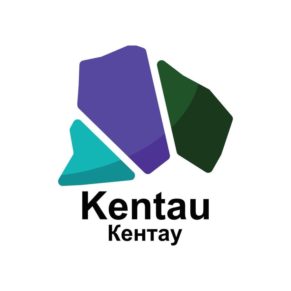 Map of Kentau City. map of the Kazakhstan Country. illustration design template vector
