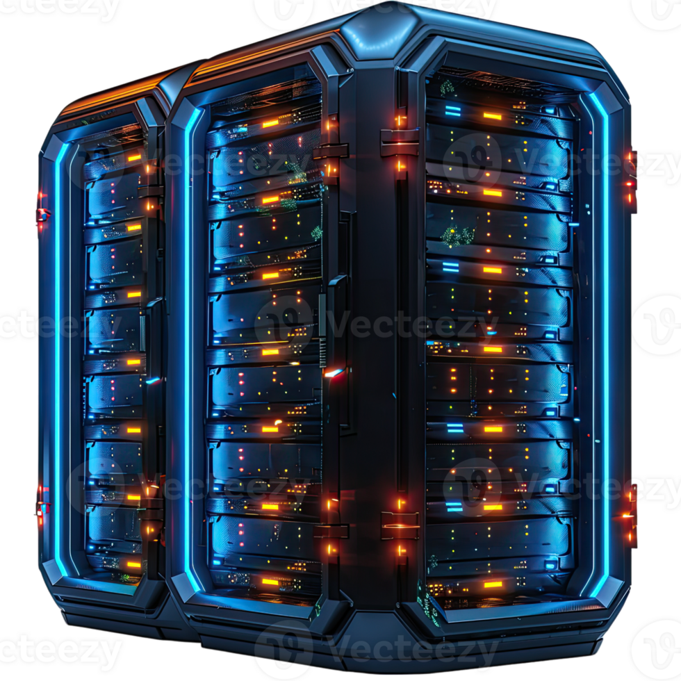 Cyber security concept and digital data protection locker, without background, png