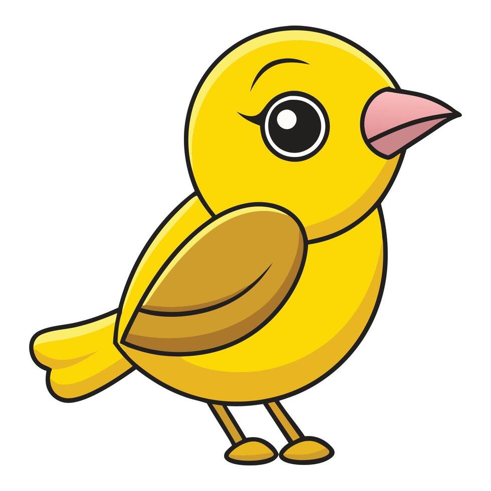 A Lovely canary bird illustration vector