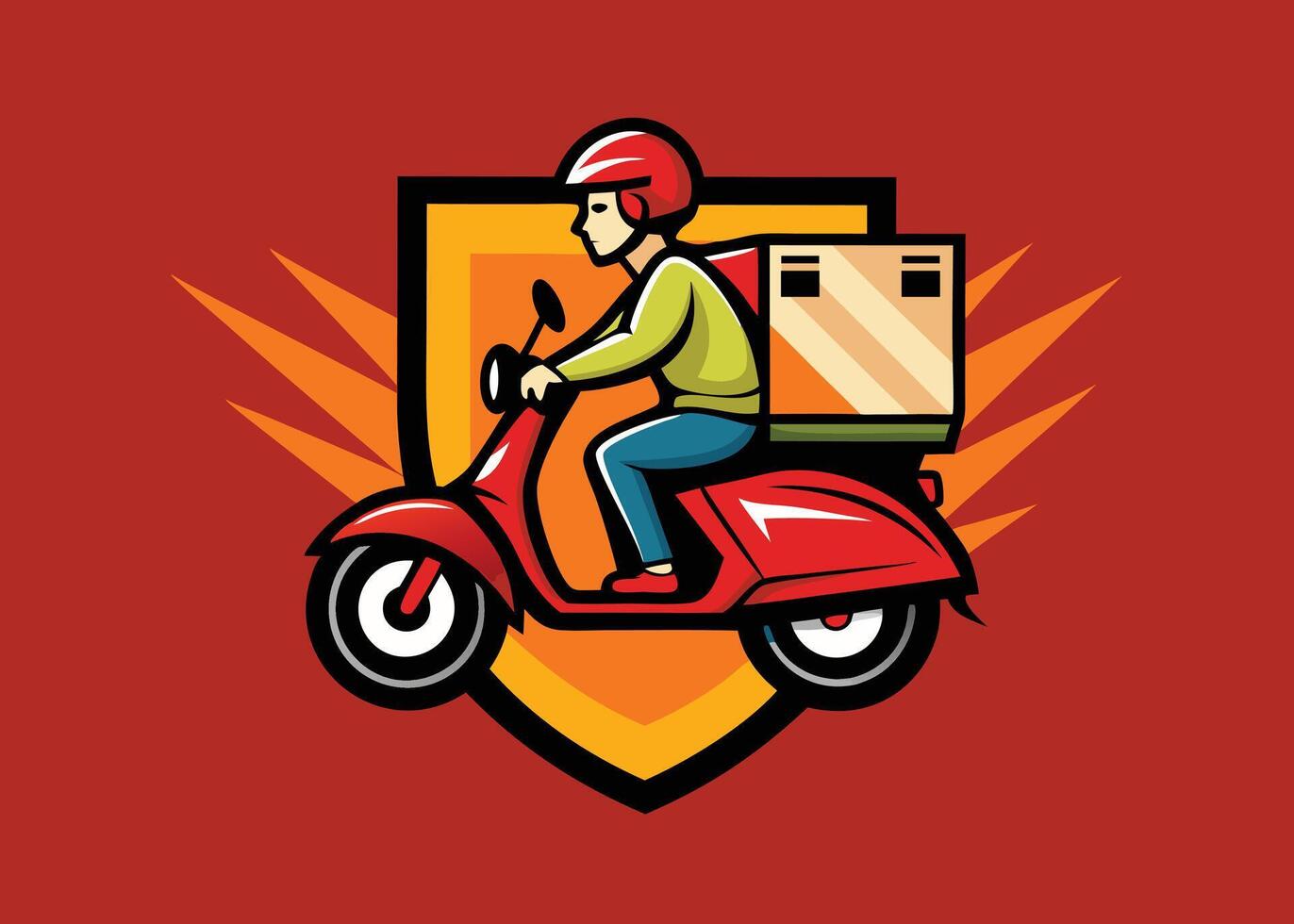 Delivery and Courier Motorbike Logo Icon vector