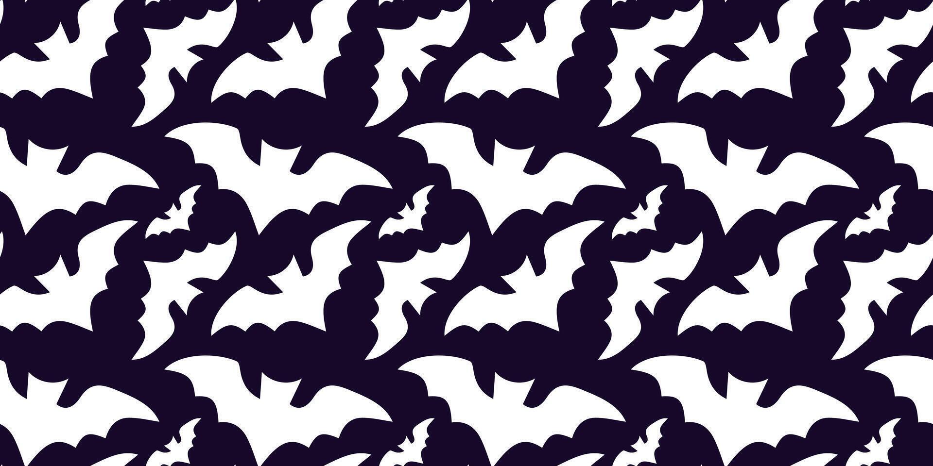 spooky seamless pattern with bats. ideal for Halloween decor and eerie designs. vector