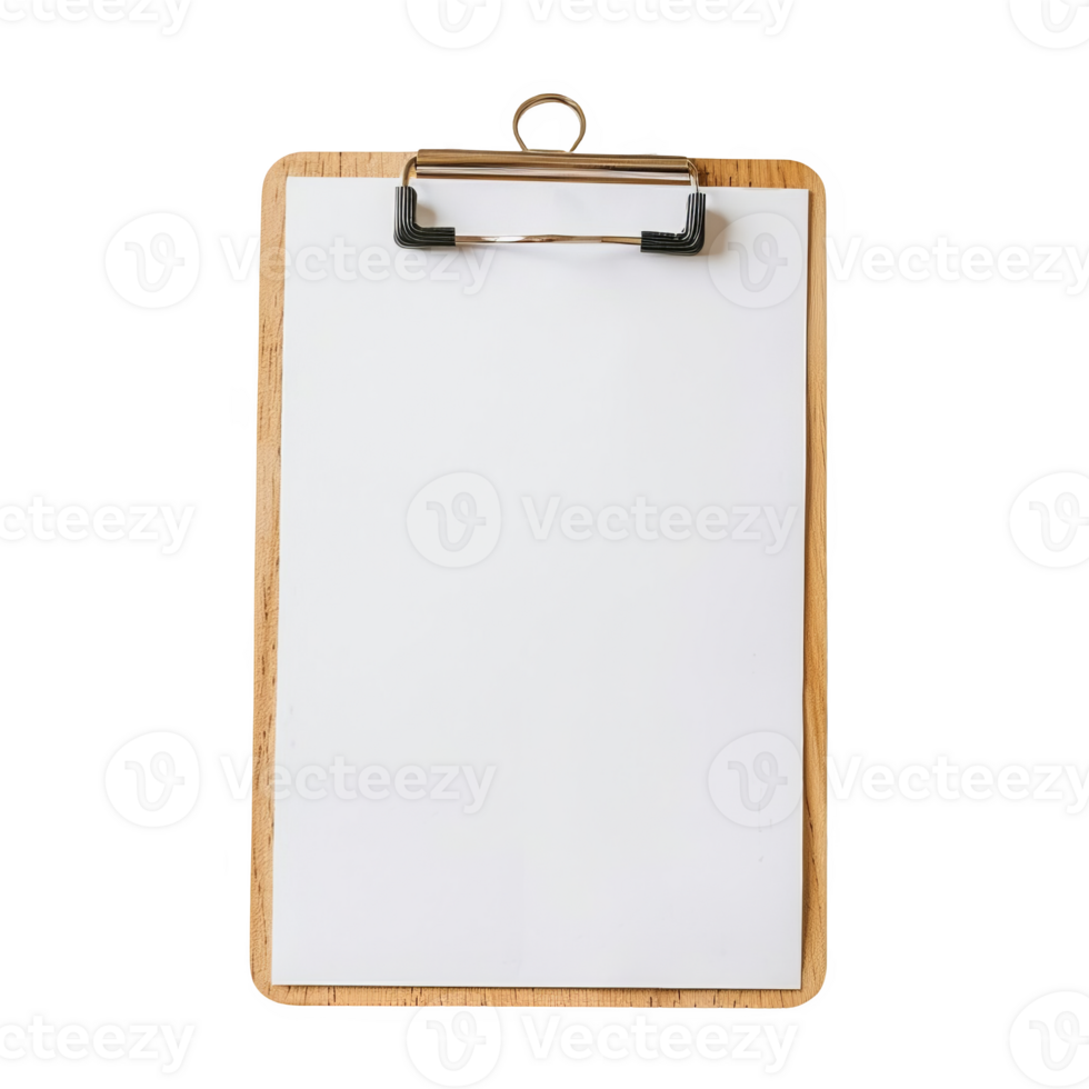 Clipboard with paper transparent background png