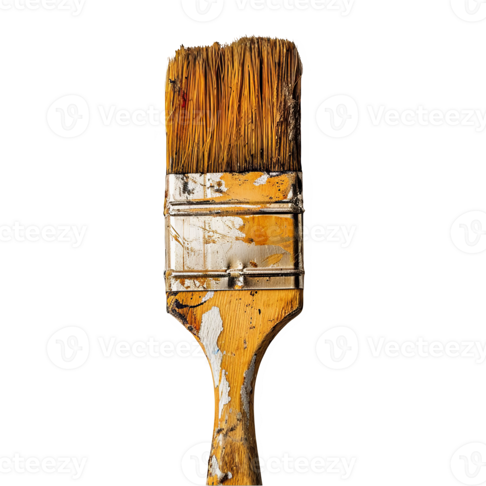 dirty paint brush transparent background png