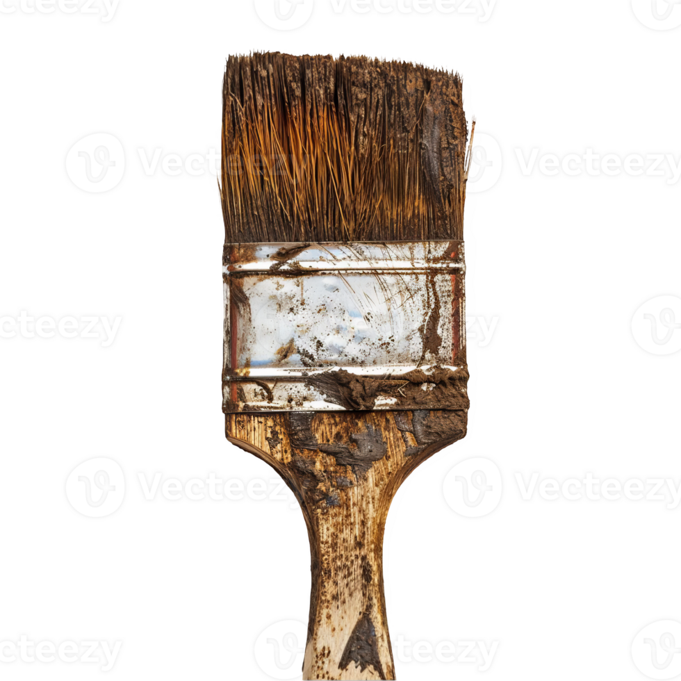 dirty paint brush transparent background png