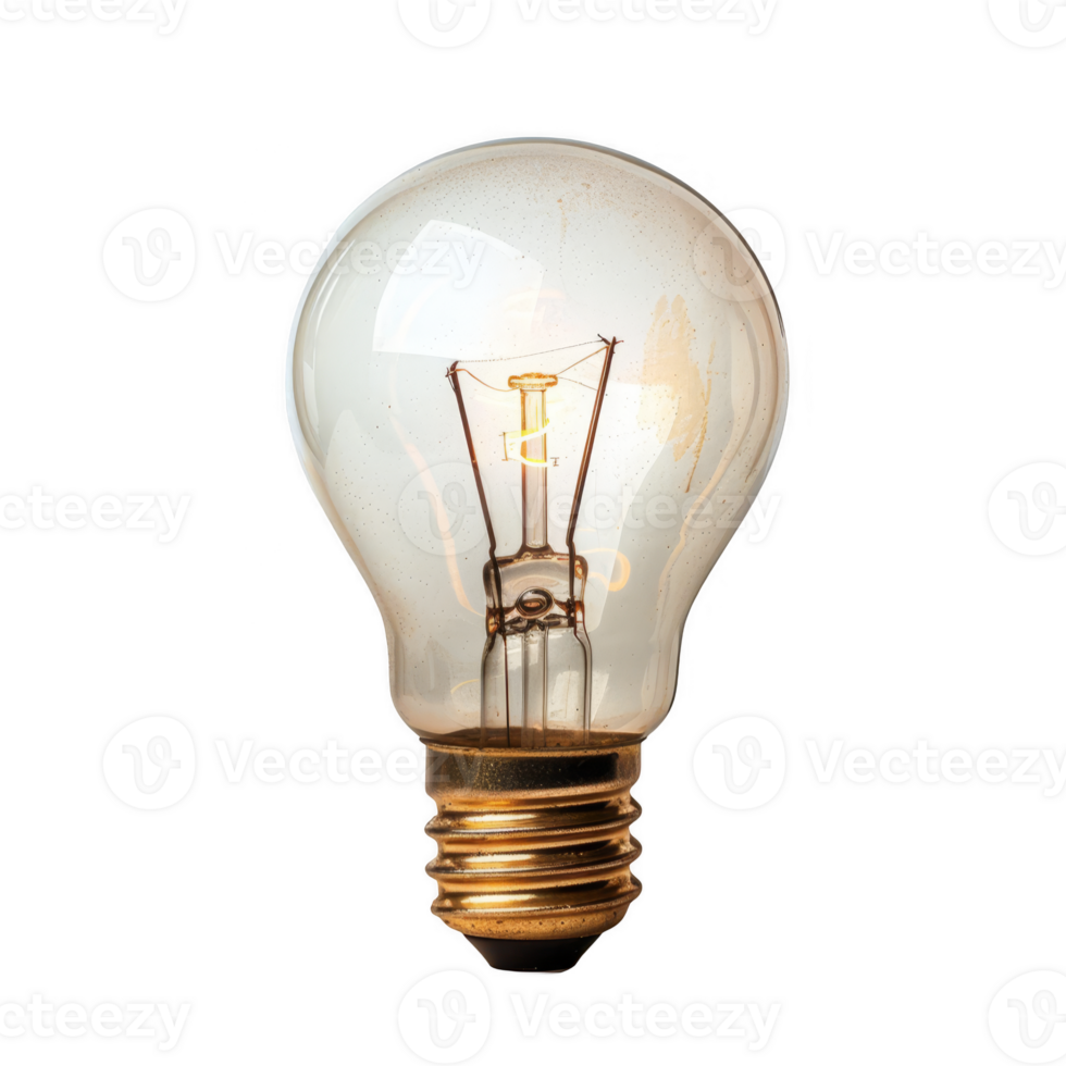 vintage bulb lamp transparent background png