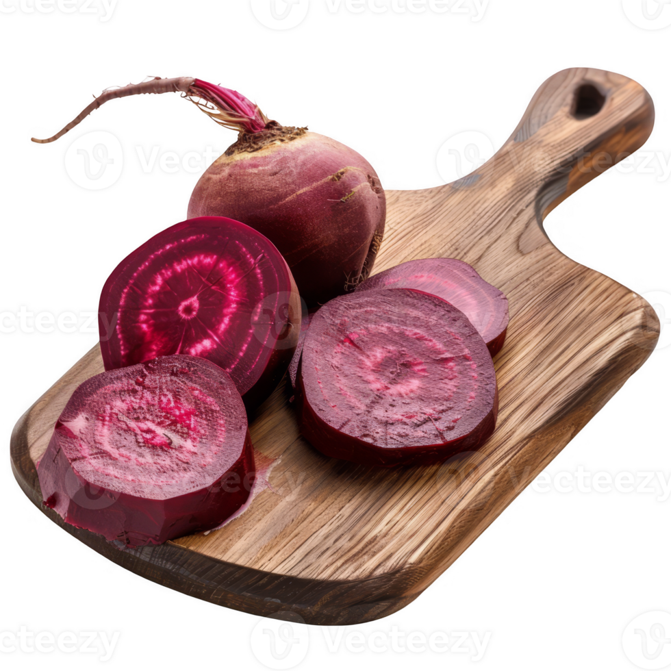 Beets on a cutting board transparent background png
