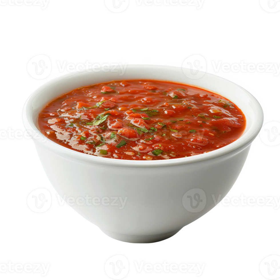 Marinara sauce in a white bowl transparent background png