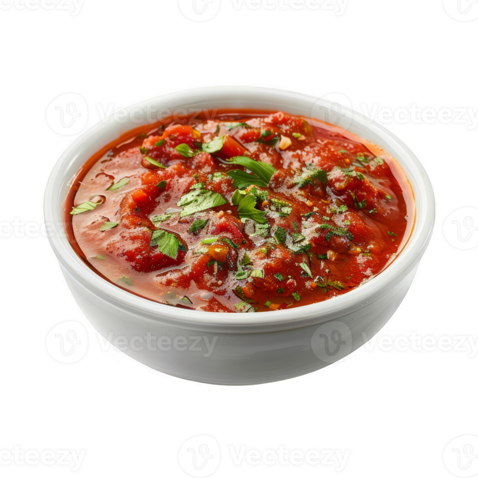 Marinara sauce in a white bowl transparent background png