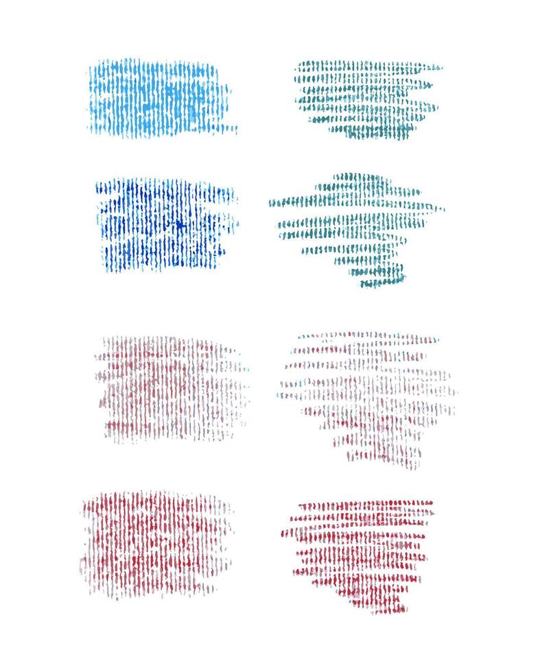 Grunge texture chalks. Hand drawn colored chalks strokes on white background vector