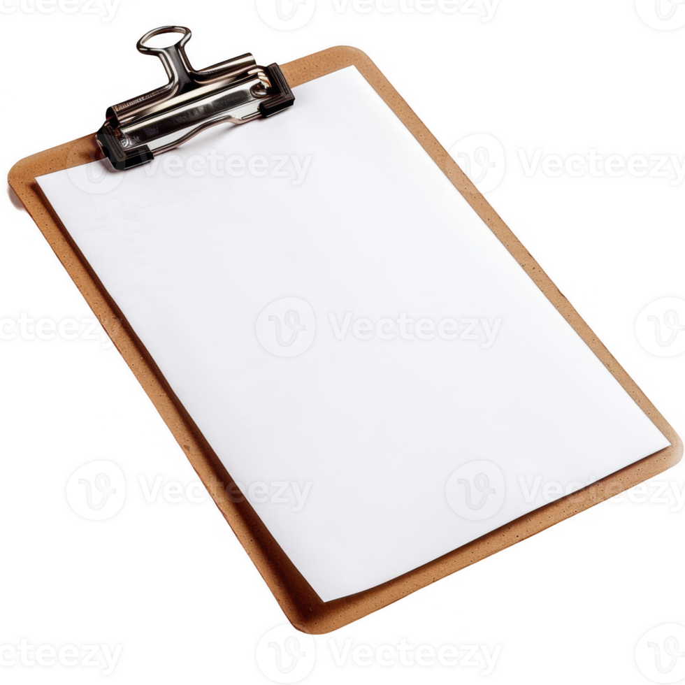 Clipboard with paper transparent background png