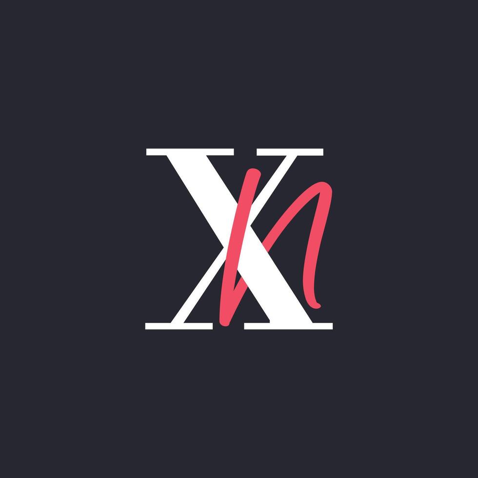 Letter XN Logo. Perfectly Blended Initials XN Letter Logo Design vector