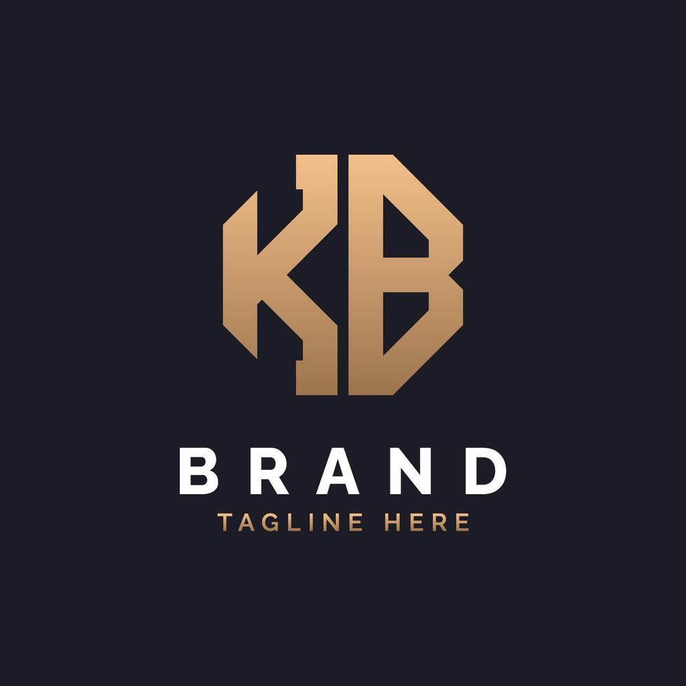 KB Logo Design. Modern, Minimal, Elegant and Luxury KB Logo. Alphabet Letter KB Logo Design for Brand Corporate Business Identity. vector
