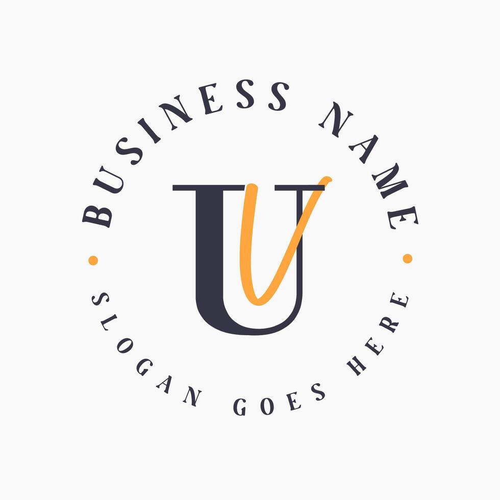 Elegant Letter UV Initials Logo for Corporate Branding. UV Lettermark Logo for Fashion and Beauty Brands vector