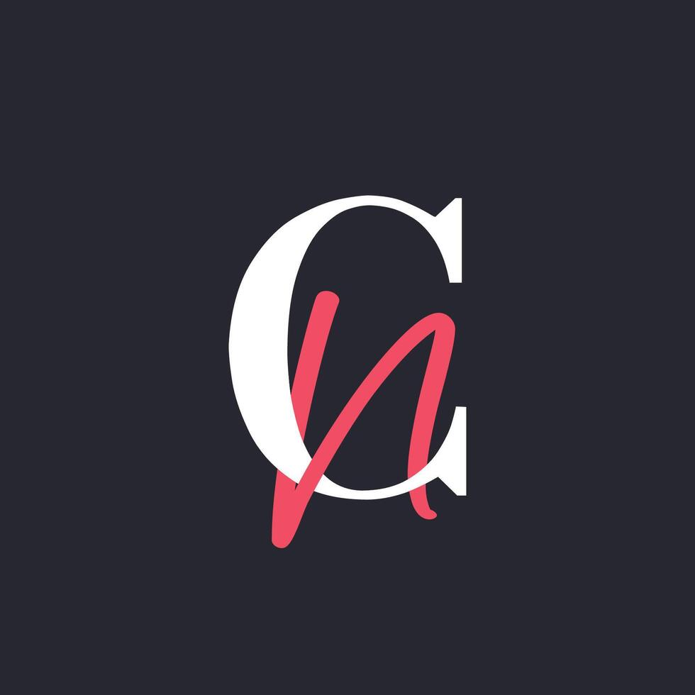 Letter CN Logo. Perfectly Blended Initials CN Letter Logo Design vector