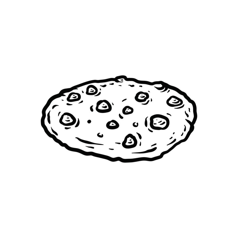 cookies line art style sketch classic vintage design illustration vector