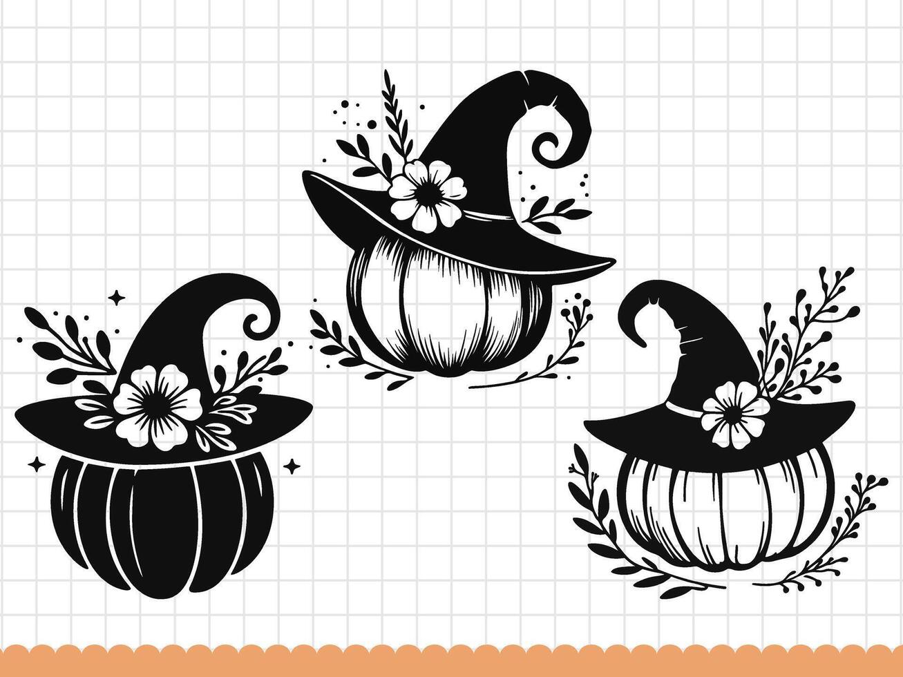 Hand drawn doodle illustration of a Halloween pumpkin. vector