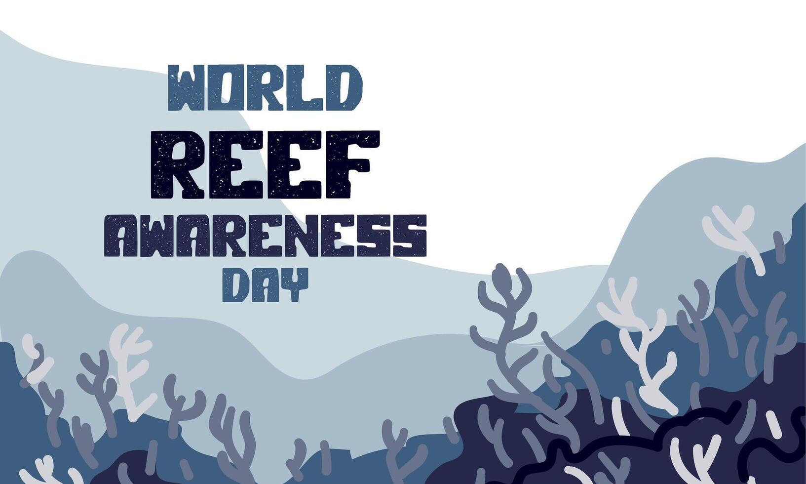 World Reef Awareness Day, June 01, business brochure, flyer, banner design, horizontal template, presentation cover, modern edition poster and flag banner, rectangular layout. inscription side vector