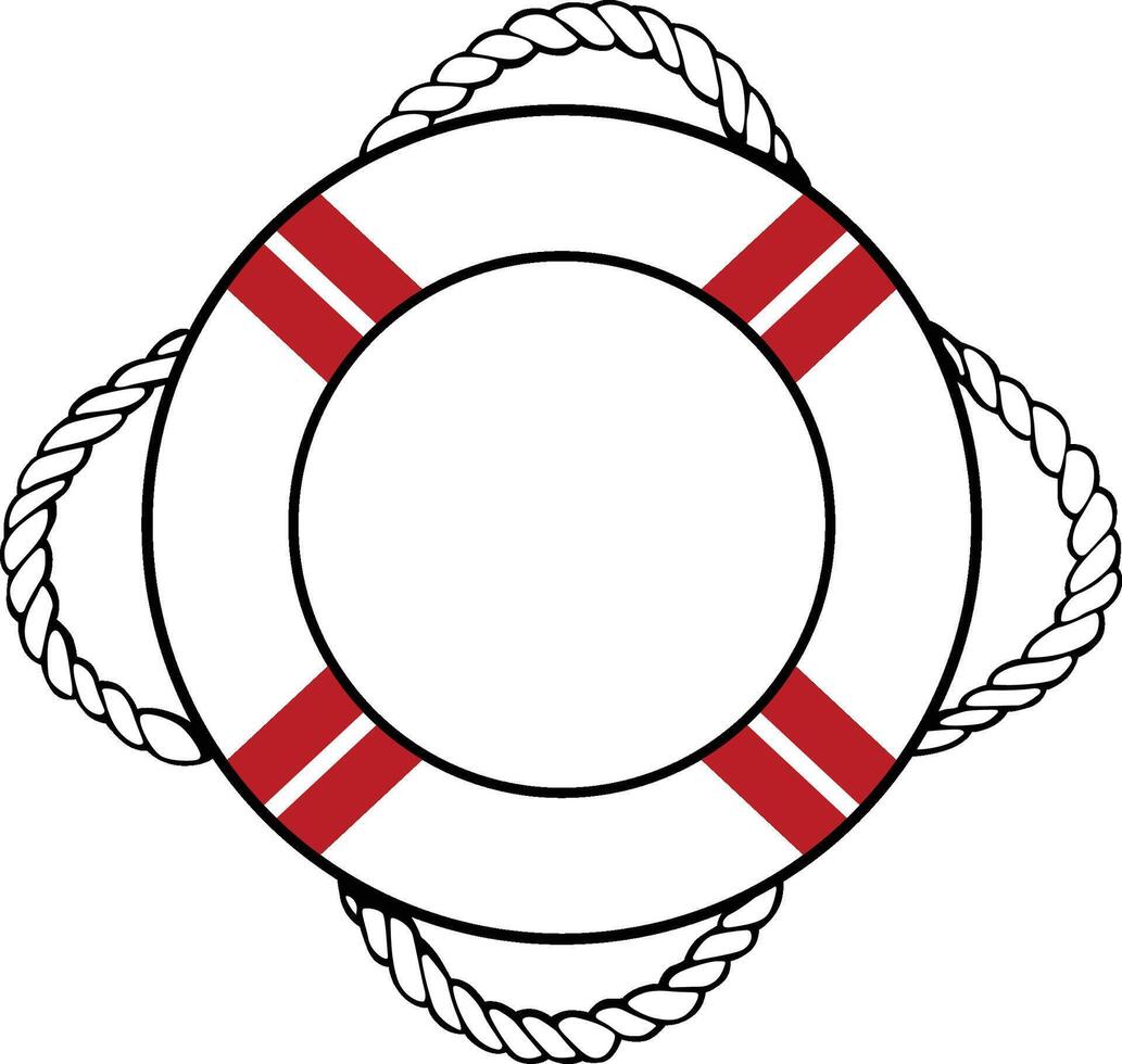 Icon of pool rescue buoy vector