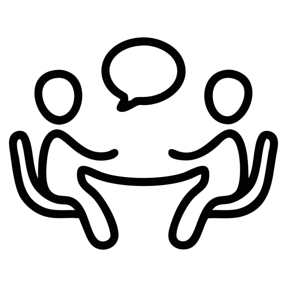 Illustration meeting web Icons vector